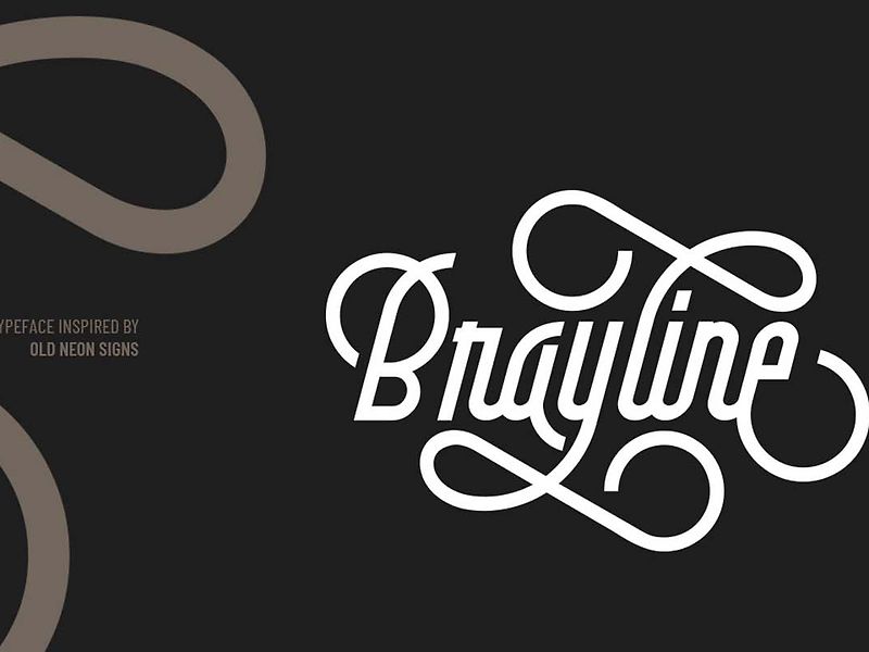 Brayline monoline free font