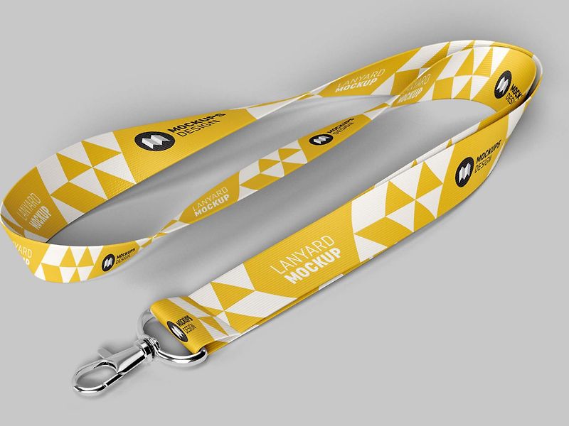 Free lanyard mockup