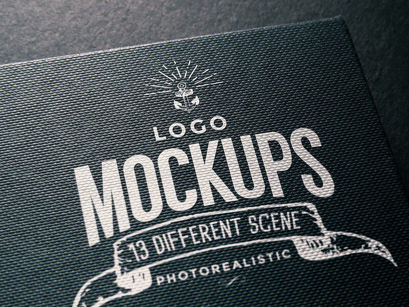 Simple free logo mock-up in psd